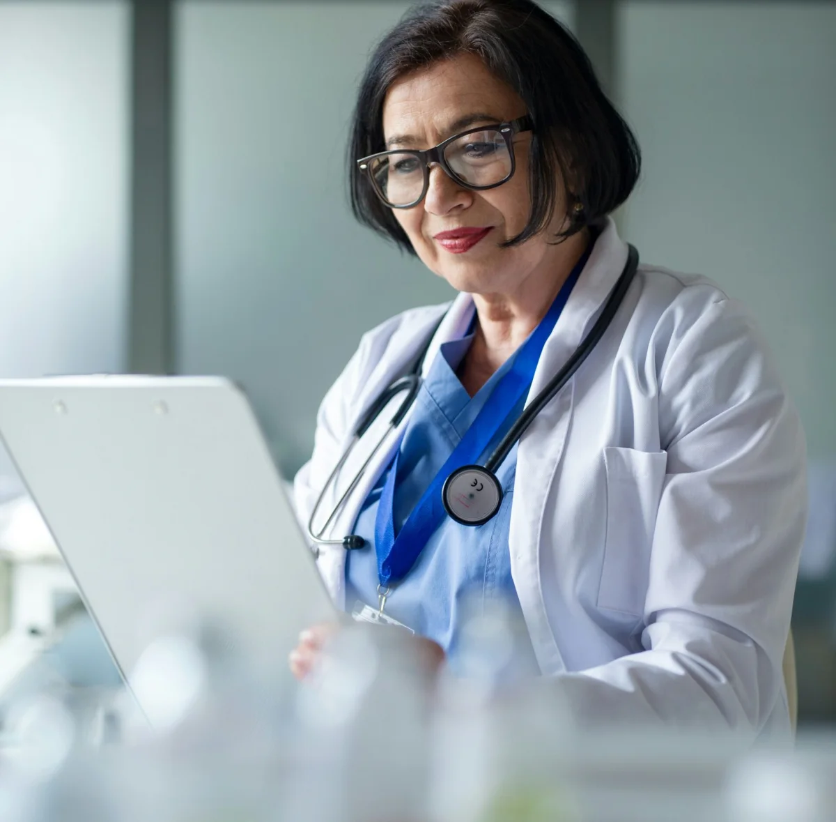 A concierge physician with a member